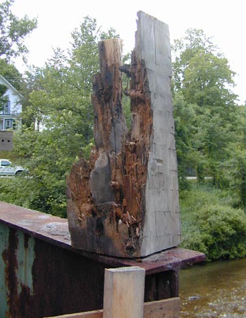 Warren Covered Bridge Renovation Photo by Joe Nelson July 5, 2000