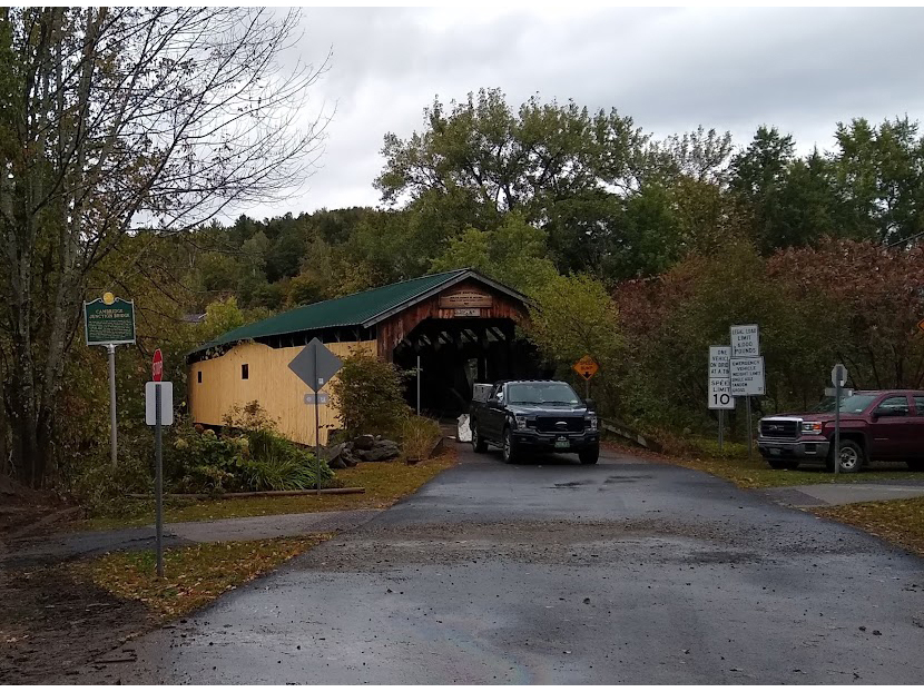 Cambridge Junction Covered Bridge portal photo by Marcel and Jeanne Beaudry