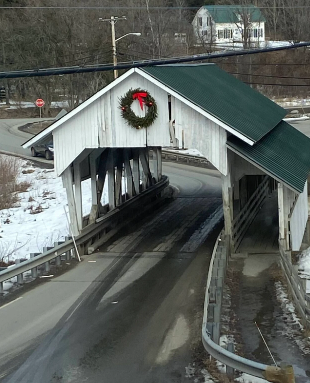 Millers Run Covered Bridge damage