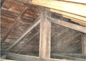 Hutchins Covered Bridge Roof Framing and Supports