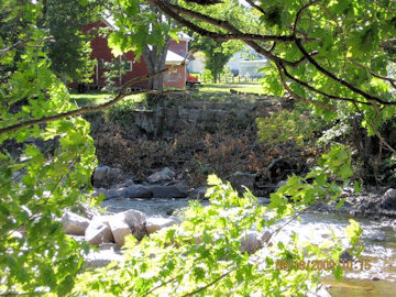 Railroad bridge abutments