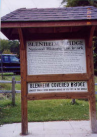Blenheim Covered Bridge Sign
