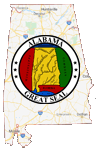 Google map of Alabama with seal