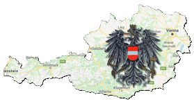 Austria Map with coat of arms