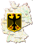 Map of Germany with coat of arms