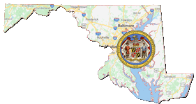 Google map of Maryland with state seal