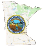 Google Map of Minnesota with state seal