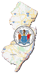 Google map of New Jersey with state seal