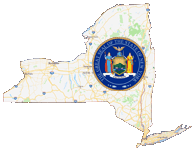 New Hampshire State Map with Seal
