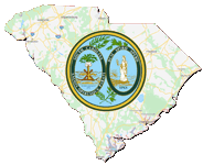 Google map of South Carolina with state seal