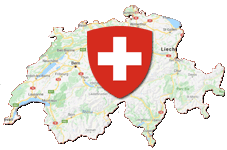 Google map of Switzerland with coat of arms