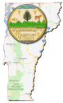 Vermont State Map with Seal