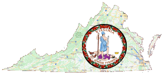Google map of Virginia with seal