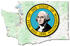 Washington State Map with Seal