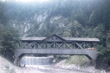 Kundler Klamm Bridge (A-06-85) Tirol Provence, Austria Photo by C. M. Nagengast, 9/8/86