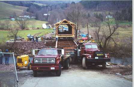 Hamden Bridge progress Photo by Irma Petras<br>November 2000