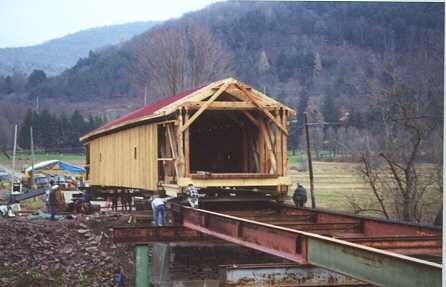 Hamden Bridge progress Photo by Irma Petras<br>November 2000