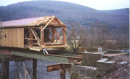 Hamden Bridge progress Photo by Irma Petras<br>November 29, 2000