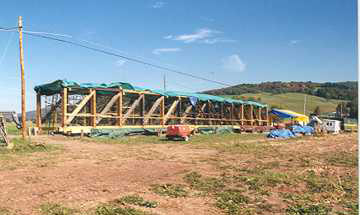 Hamden Covered Bridge truss side view