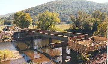 Hamden Covered Bridge abutment form