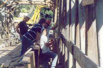 Union Village CB - Crew preparing winch.