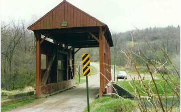 Wilson Mill Covered Bridge portal - Photo by Dick Wilson