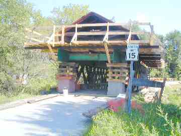 Cooley Covered Bridge Rehab Photo by Joe Nelson August 19, 2003