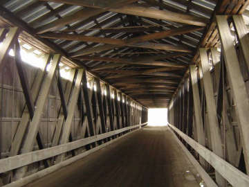 Mount Orne Covered Bridge interior
