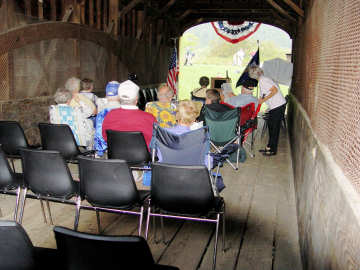 Hyde Hall Covered Bridge - Anticipating the ceremony