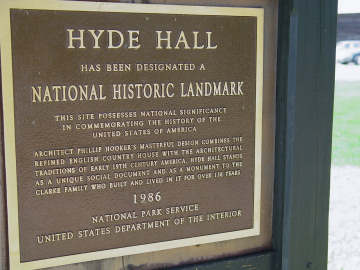 Hyde Hall plaque