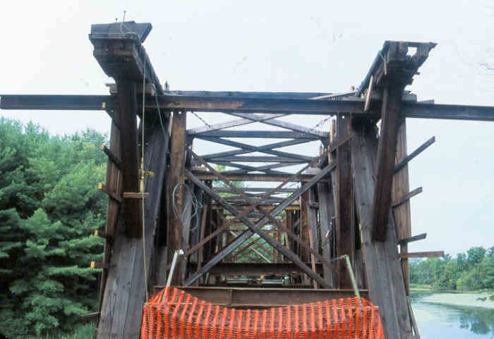 East Shoreham RR Covered Bridge, south portal view Photo by Joe Nelson August 19, 2007