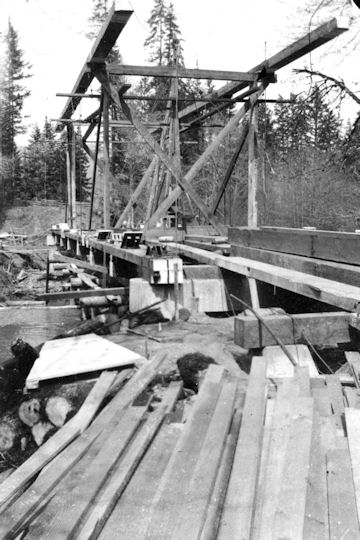 Moscow Covered Bridge rebuild in progress