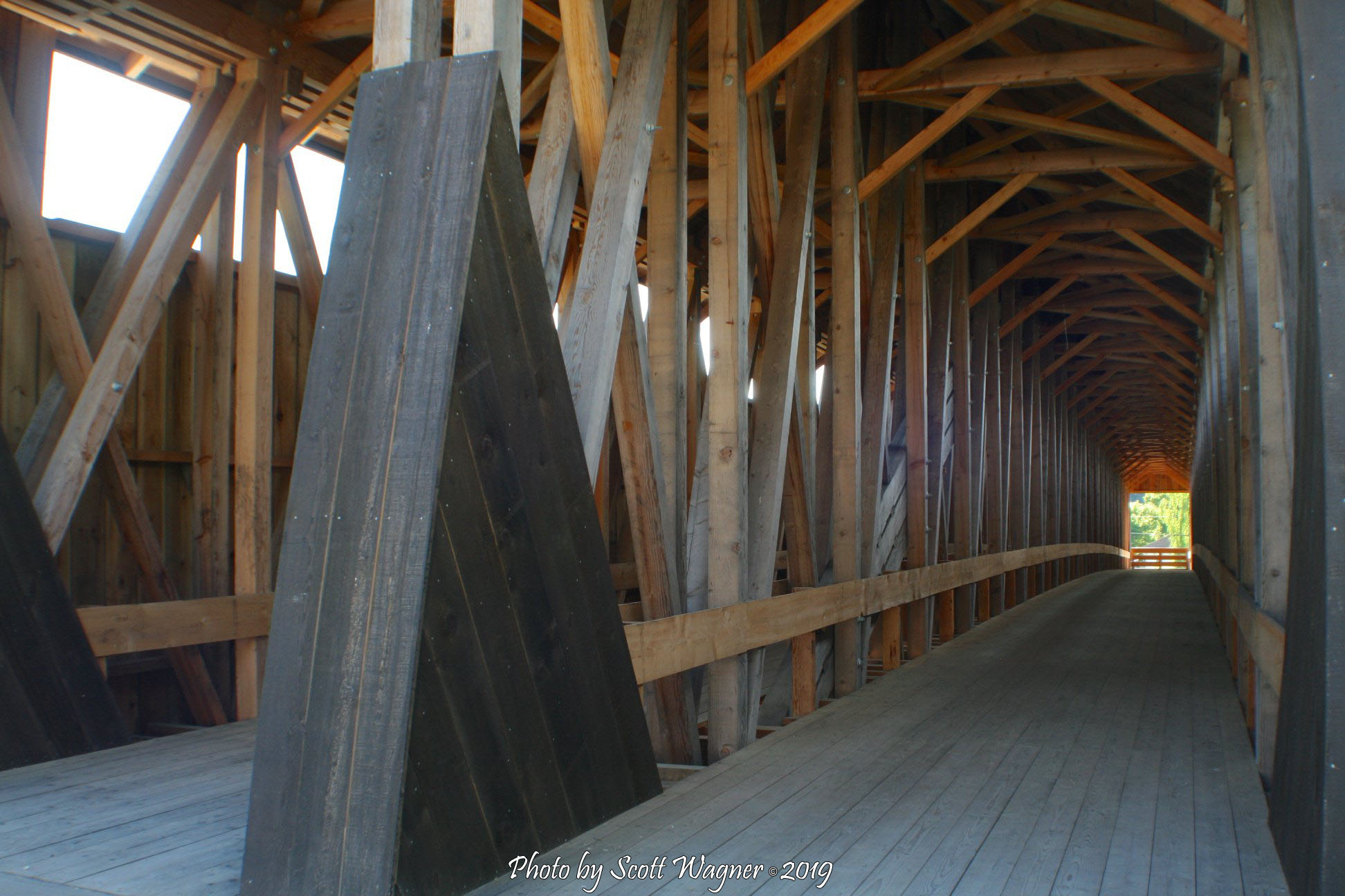 Inside Truss View of the new Blenheim Covered Bridge