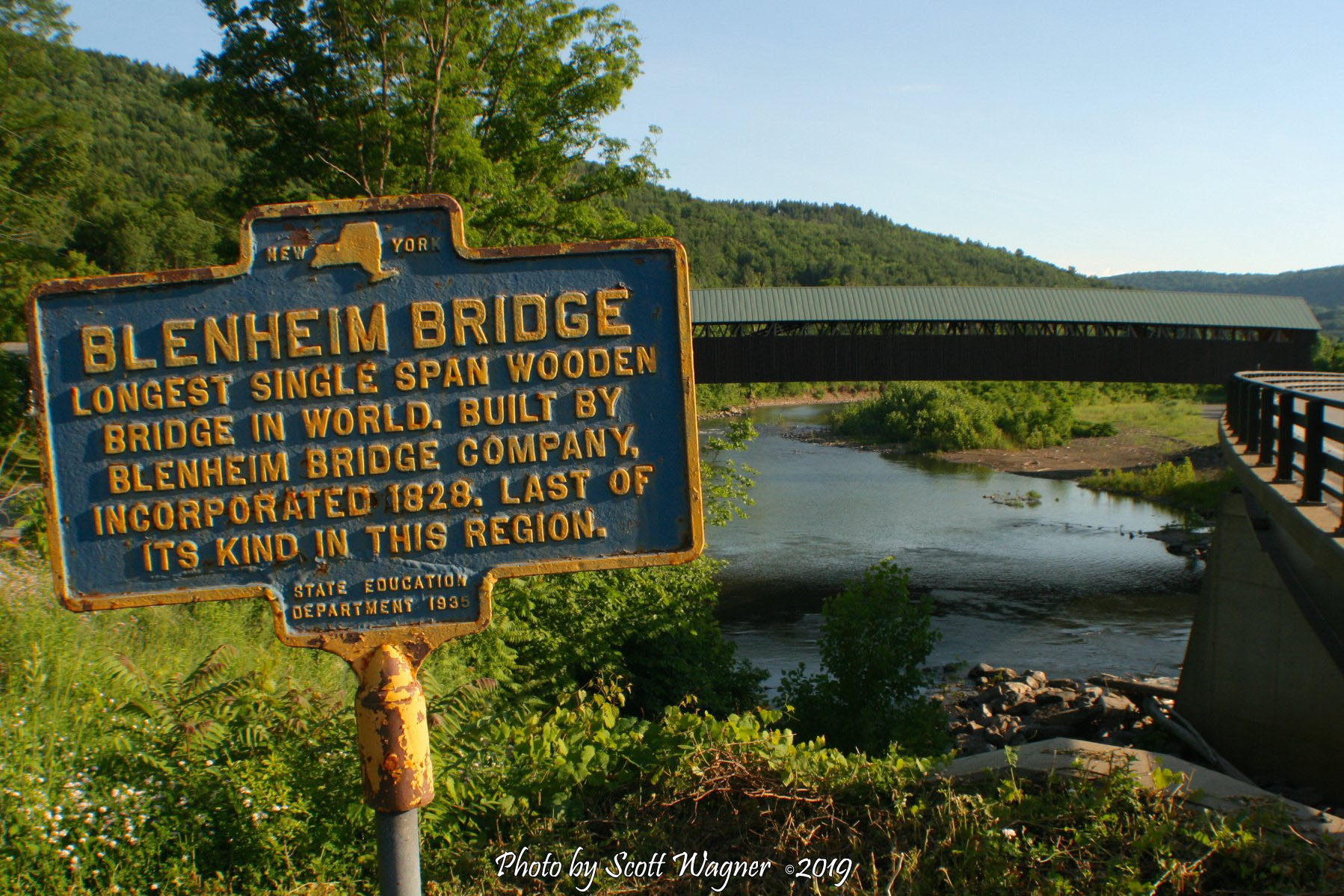 Front View of the new Blenheim Covered Bridge