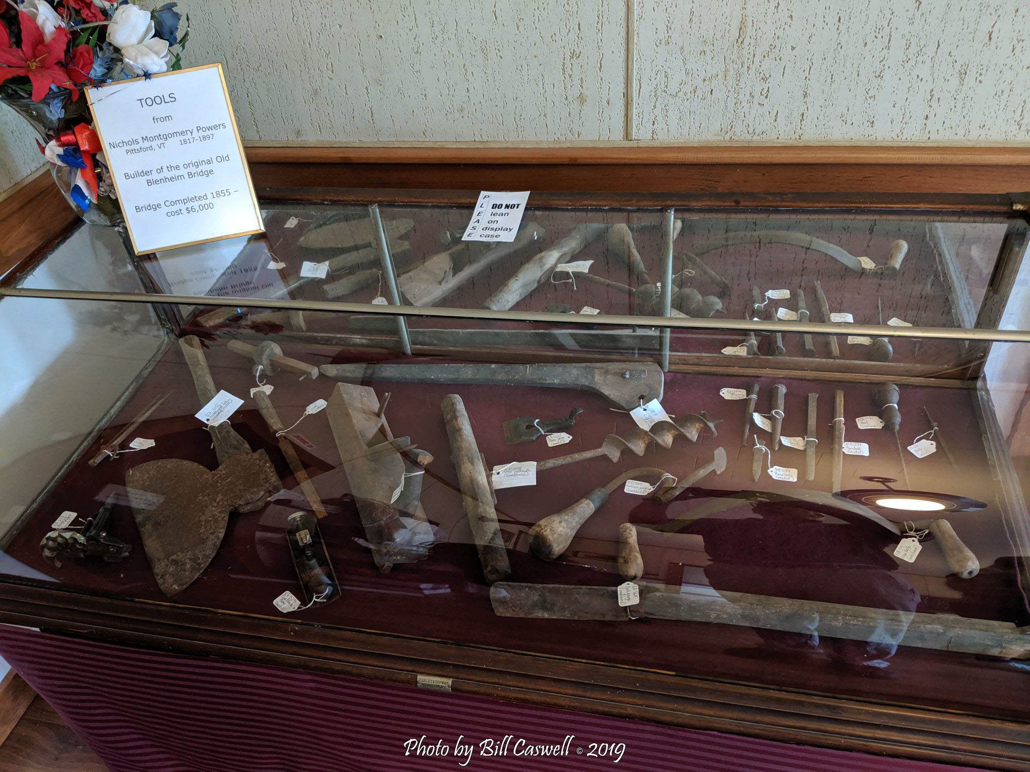 Display of Nichols Powers Bridge Building Tools