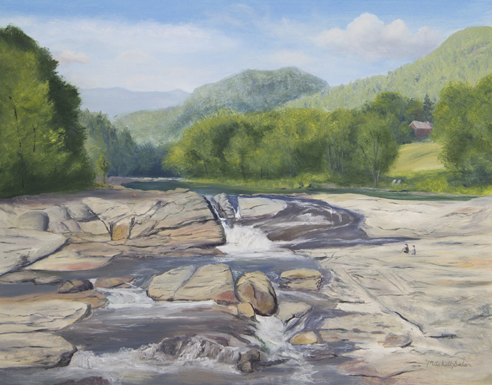 Jay Falls painting by Mitchell Saler