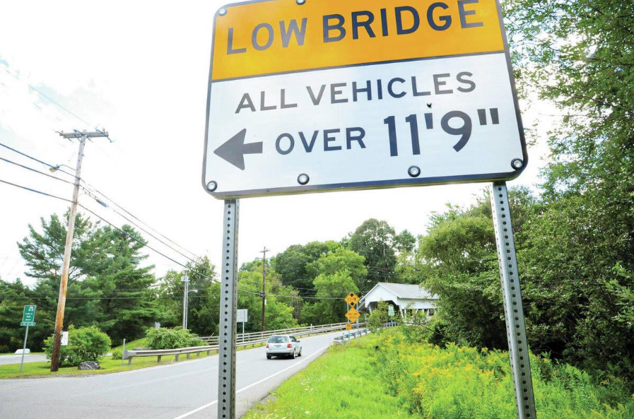 Millers Run Covered Bridge Flashing Signs